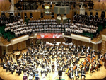 CU Chorus (right) in the Hong Kong premiere of Mahler's Symphony No.8